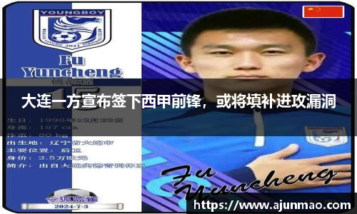 大连一方宣布签下西甲前锋，或将填补进攻漏洞