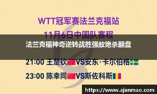 法兰克福神奇逆转战胜强敌绝杀翻盘