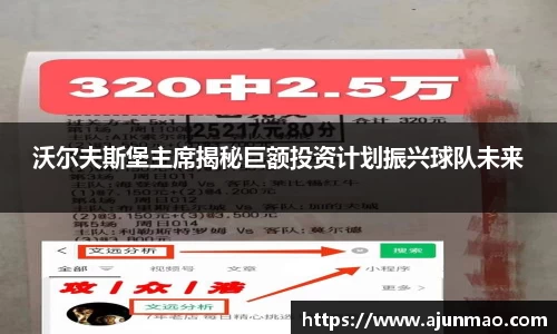沃尔夫斯堡主席揭秘巨额投资计划振兴球队未来